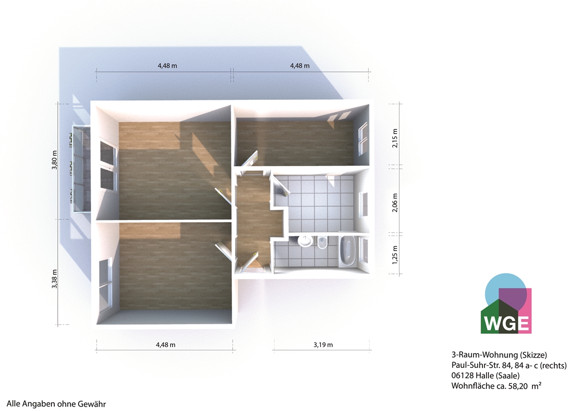 Helle Wohnung mit Balkon - Foto 5
